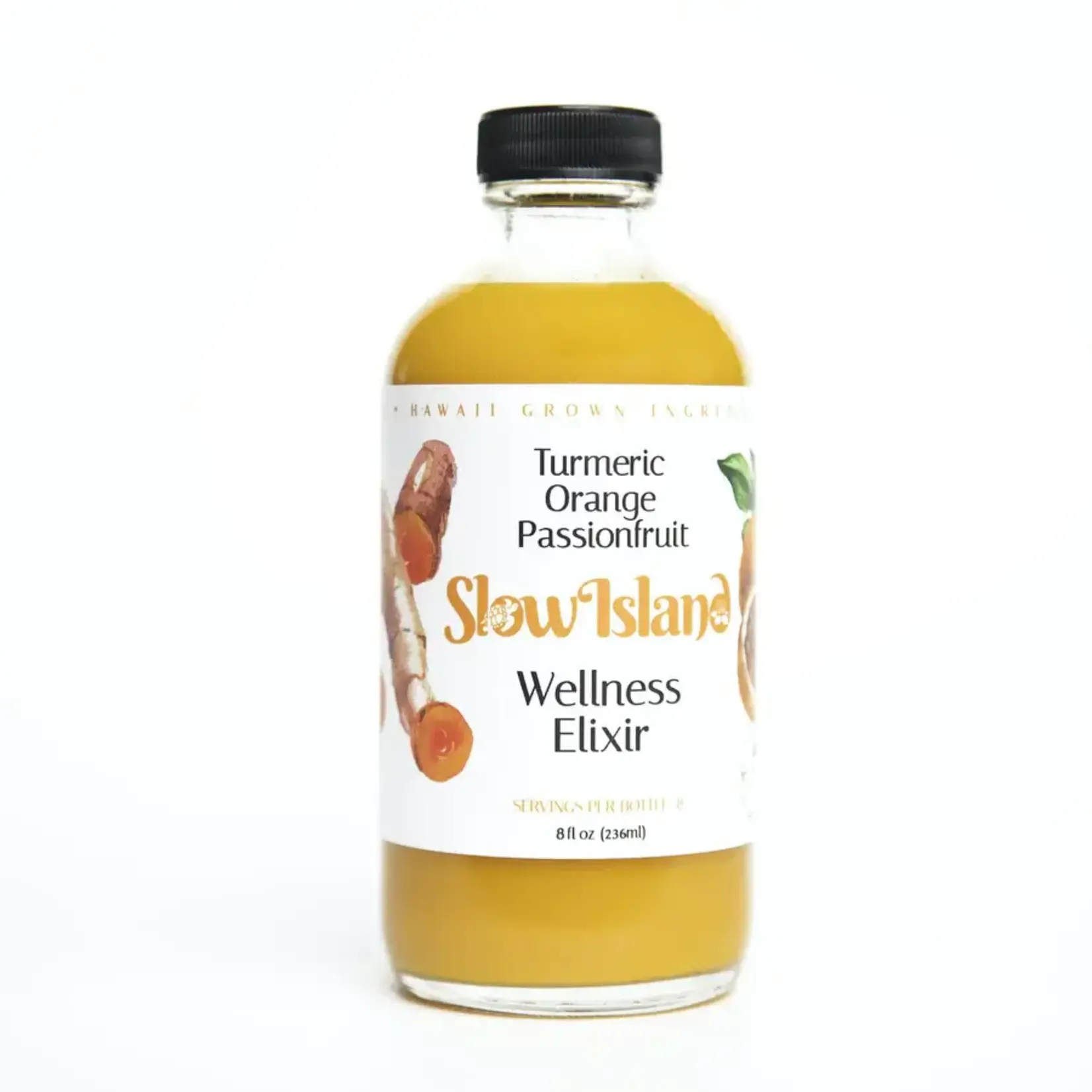 Slow Island Co. Turmeric Orange Passionfruit Wellness Elixir - 8 oz