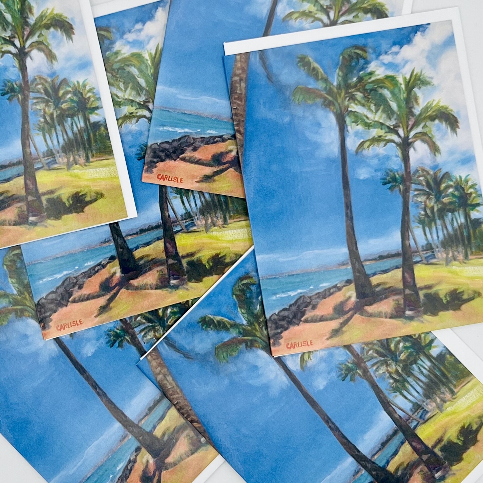 Susan Carlisle Kaua’i Beaches 6-Pack Notecards - Kapa’a Coastline