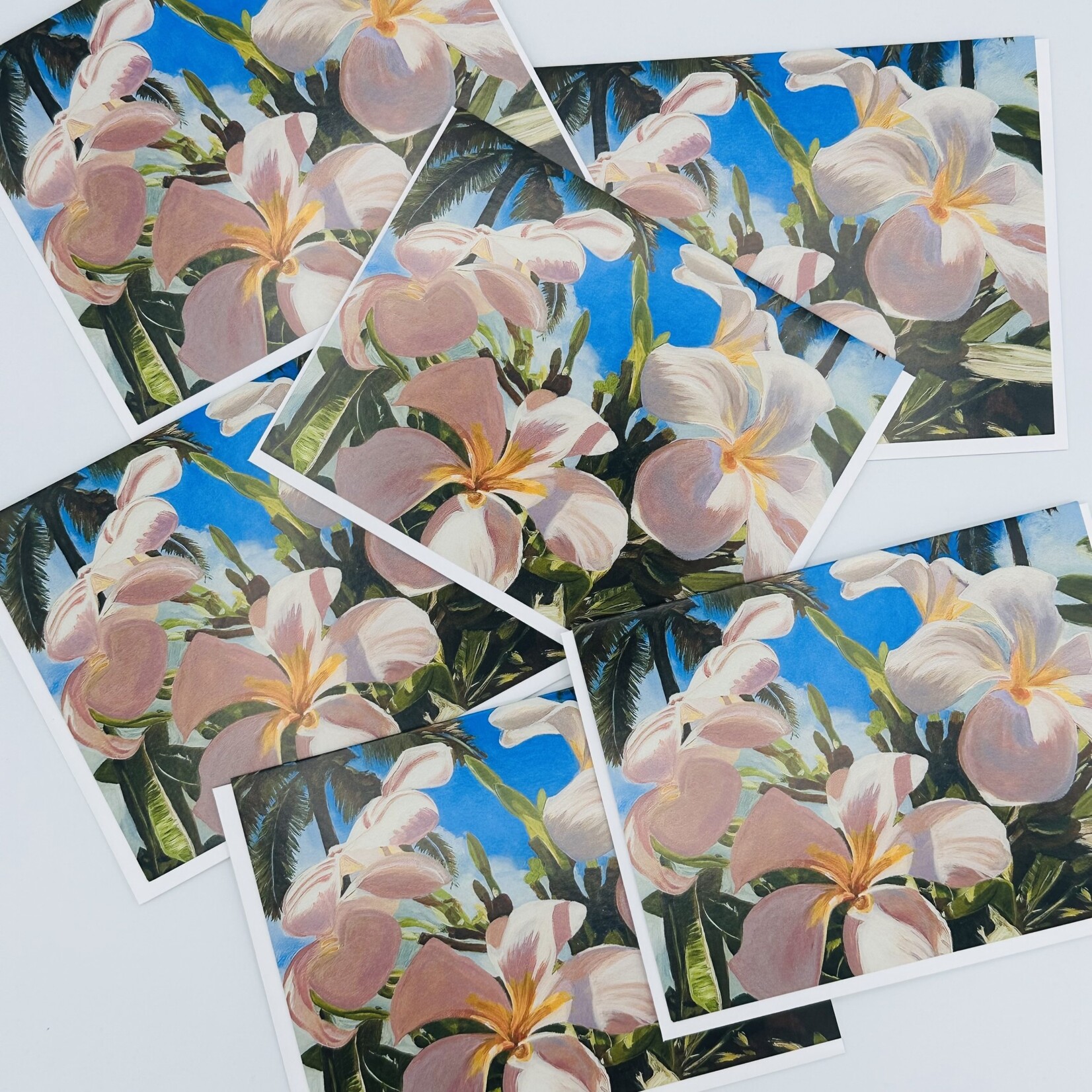 Susan Carlisle Kaua’i Flowers 5-Pack Notecards - White Plumerias