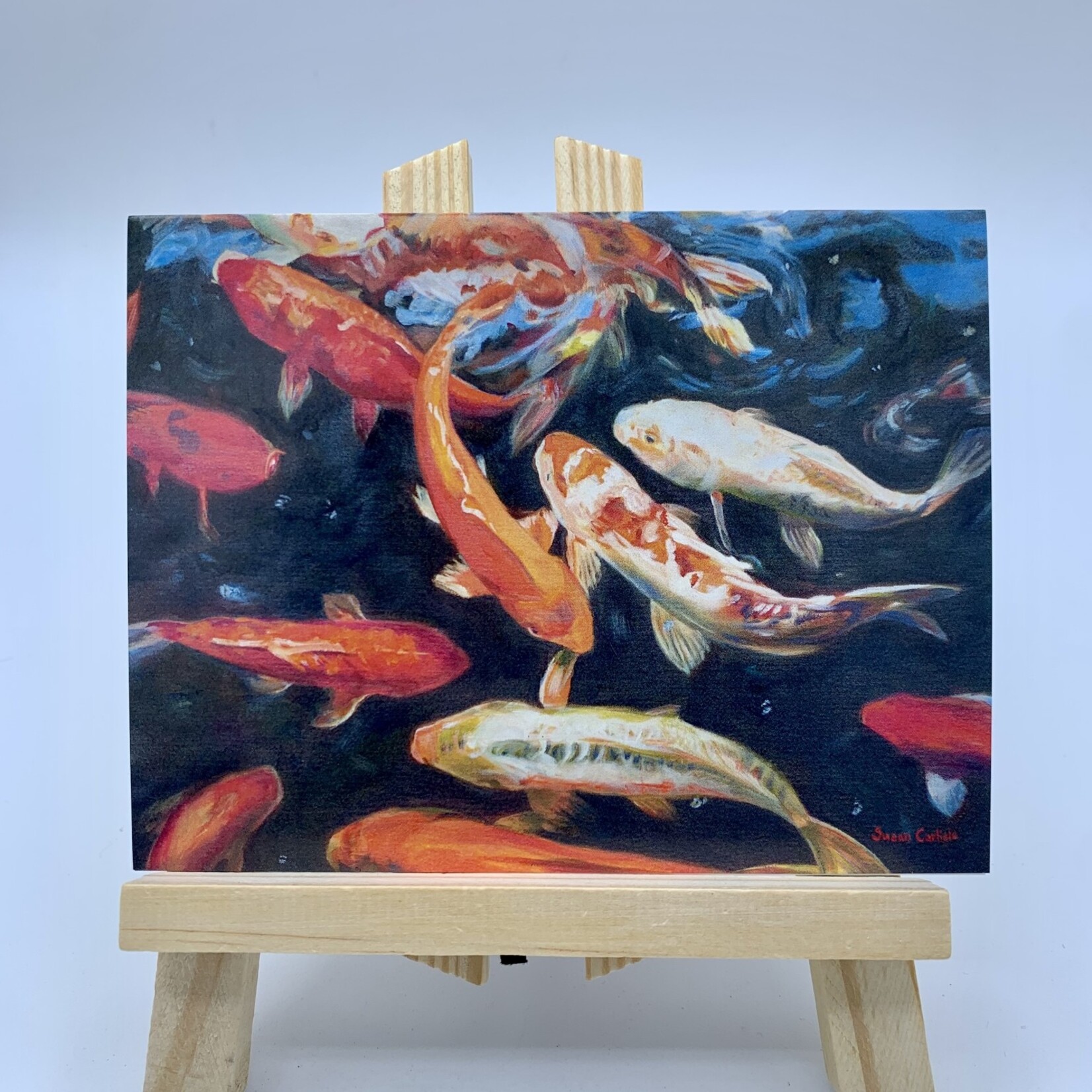 Susan Carlisle Kaua’i Wildlife - Single Art Notecard w/Envelope Koi Motion