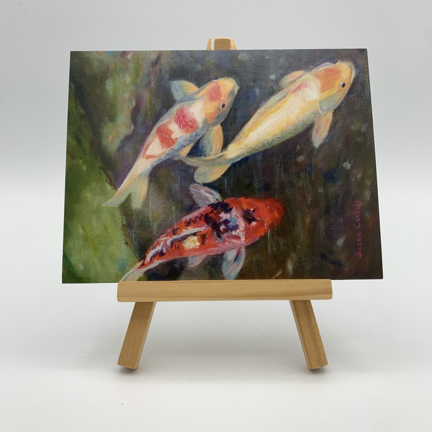 Susan Carlisle Kaua’i Wildlife - Single Art Notecard w/Envelope Three Koi