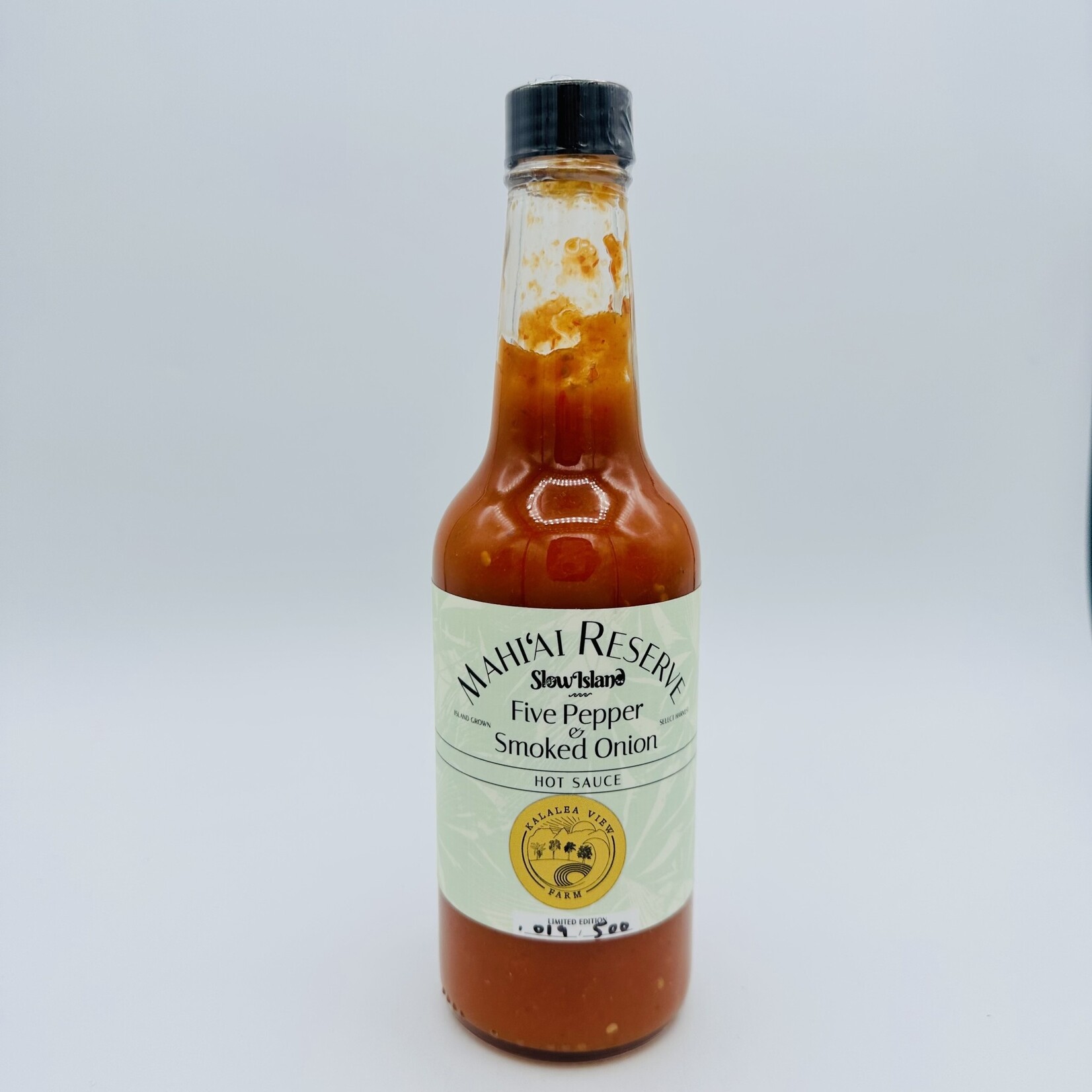 Slow Island Co. Mahi’ai Reserve Five Pepper and Smoked Onion Hot Sauce 10 oz.