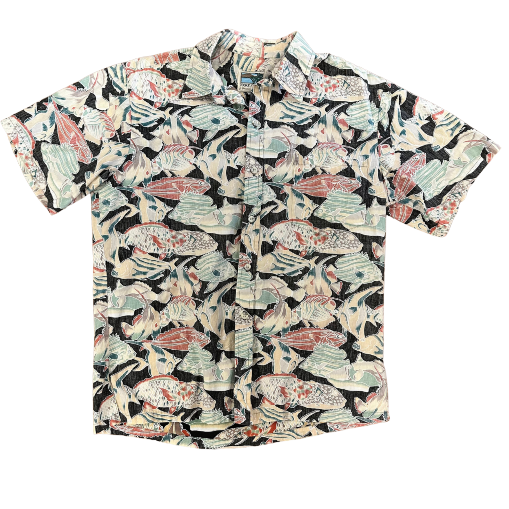 Cooke Street Hawaiin Button Up Collared Mens Shirt