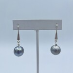 Shell Of A Life Tahitian Pearls + Sterling Silver Leaf Earrings