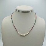Shell Of A Life Tourmaline + Rice Pearl Necklace