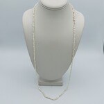 Shell Of A Life Silk Knotted Freshwater Rice Keshi Pearl Necklace