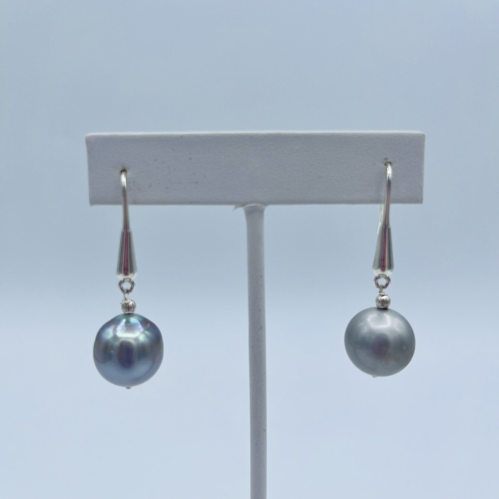 Shell Of A Life Sterling Silver Tahitian Pearl Earrings
