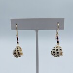 Shell Of A Life Drupe + Pink/Black Stones GF Earrings