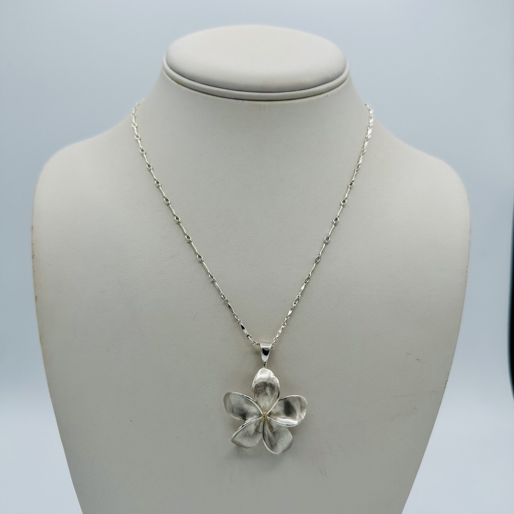 Shell Of A Life Sterling Silver Plumeria Necklace