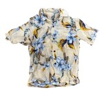 Mission Zero Vintage Yellow/Blue Flower Shirt Small