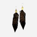 Sequoia Maye Designs Dark Brown Faux Leather Earrings