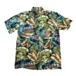 Mission Zero Men’s ReLoved Silk Aloha Shirt - Postcard -Large