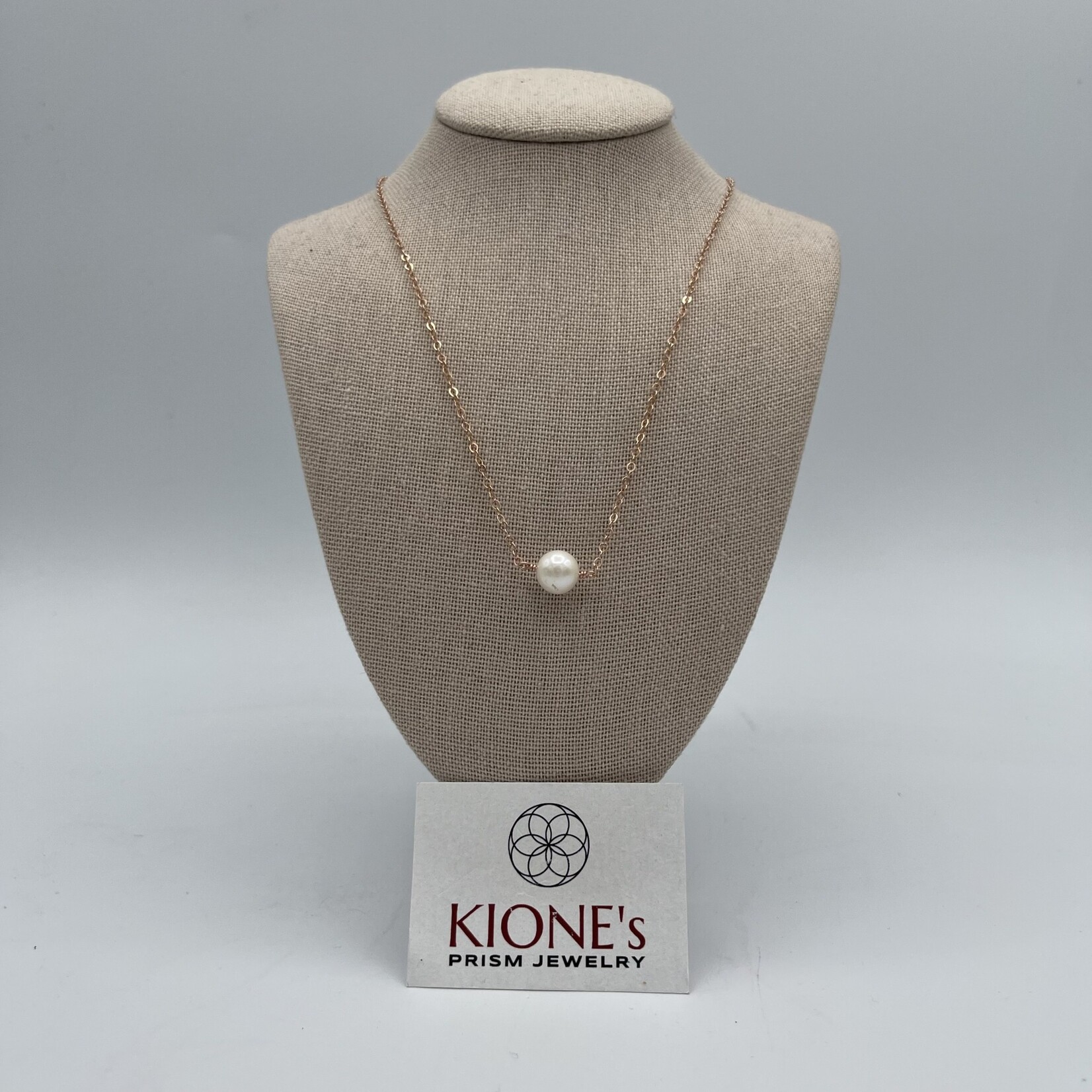 Kione’s Prism Jewelry Freshwater Pearl & 14kt Rose GF Necklace