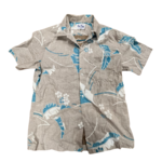 Mission Zero Men’s Vintage Aloha Shirt - Kai Nani - Plumeria Palm - Large