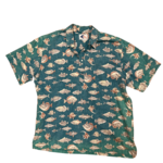 Mission Zero Men’s Vintage Aloha Shirt - Nui Nalu - Mad Fish Party Print - XL