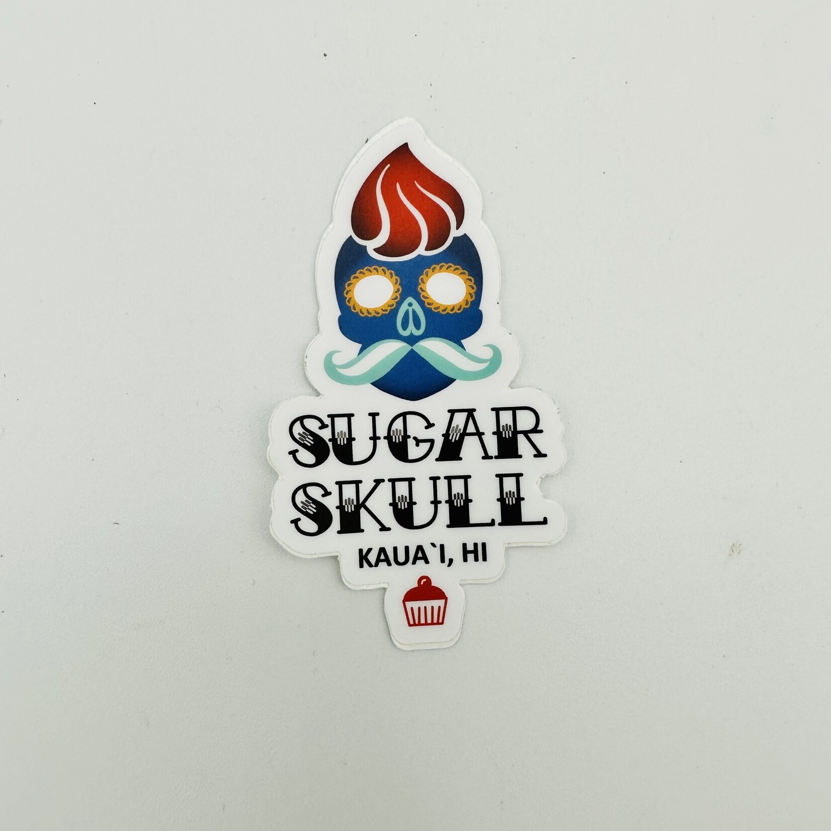 Sugar Skull Logo Sticker - Sugar Skull 1.75” x 3”