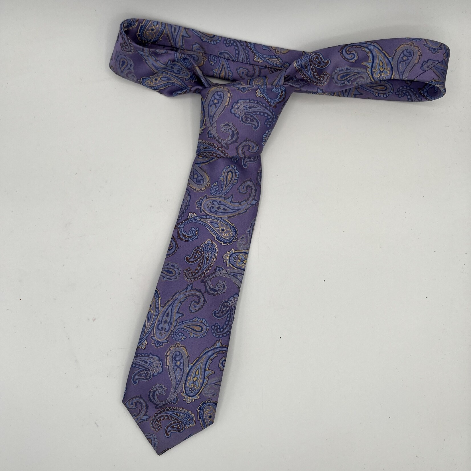 Mission Zero ReLoved - Bruno Piatelli Roma - Purple Paisley Tie