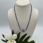 Shell Of A Life Vintage Bead & Lapis Lazuli Bead Necklace