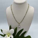 Shell Of A Life Japanese Keshi & Peridot Necklace