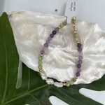 Shell Of A Life Amethyst & Jade + Rice Pearl Bracelet