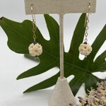 Shell Of A Life Vintage  Flower Beads + GP Link Earrings