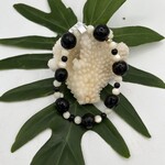 Shell Of A Life Black Coral + Mother of Pearl Bead Bracelet