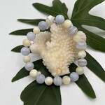 Shell Of A Life Lavender Jade + Mother of Pearl Bead Bracelet