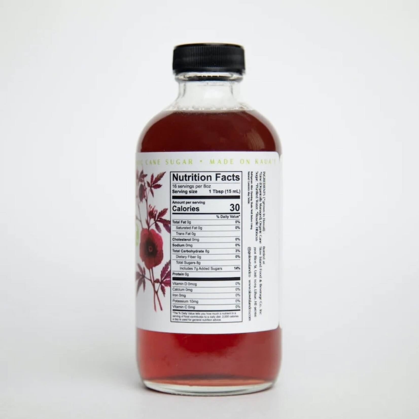 Slow Island Co. Roselle Hibiscus Lime Culinary Syrup 10 oz.