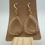 Little McKfarm Gold Plated Open Drop Acetate Earrings #001