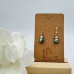 Little McKfarm Forest Green Pearl + Jade GF Earrings