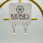 Kione’s Prism Jewelry White Freshwater Pearl Sterling Silver Earrings