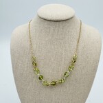Kione’s Prism Jewelry Kione’s Classic 5 Link Peridot 14kt Yellow Gold Filled + Sterling Silver  Necklace