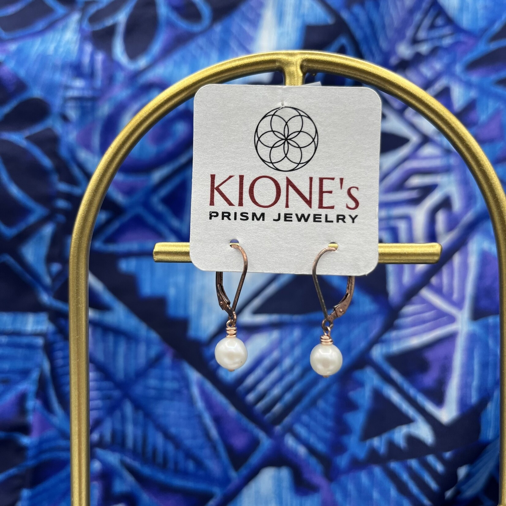 Kione’s Prism Jewelry Freshwater Pearl + Rose Gold Filled Earrings