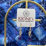 Kione’s Prism Jewelry Amethyst + Freshwater Pearl + 14kt Yellow GF Earrings