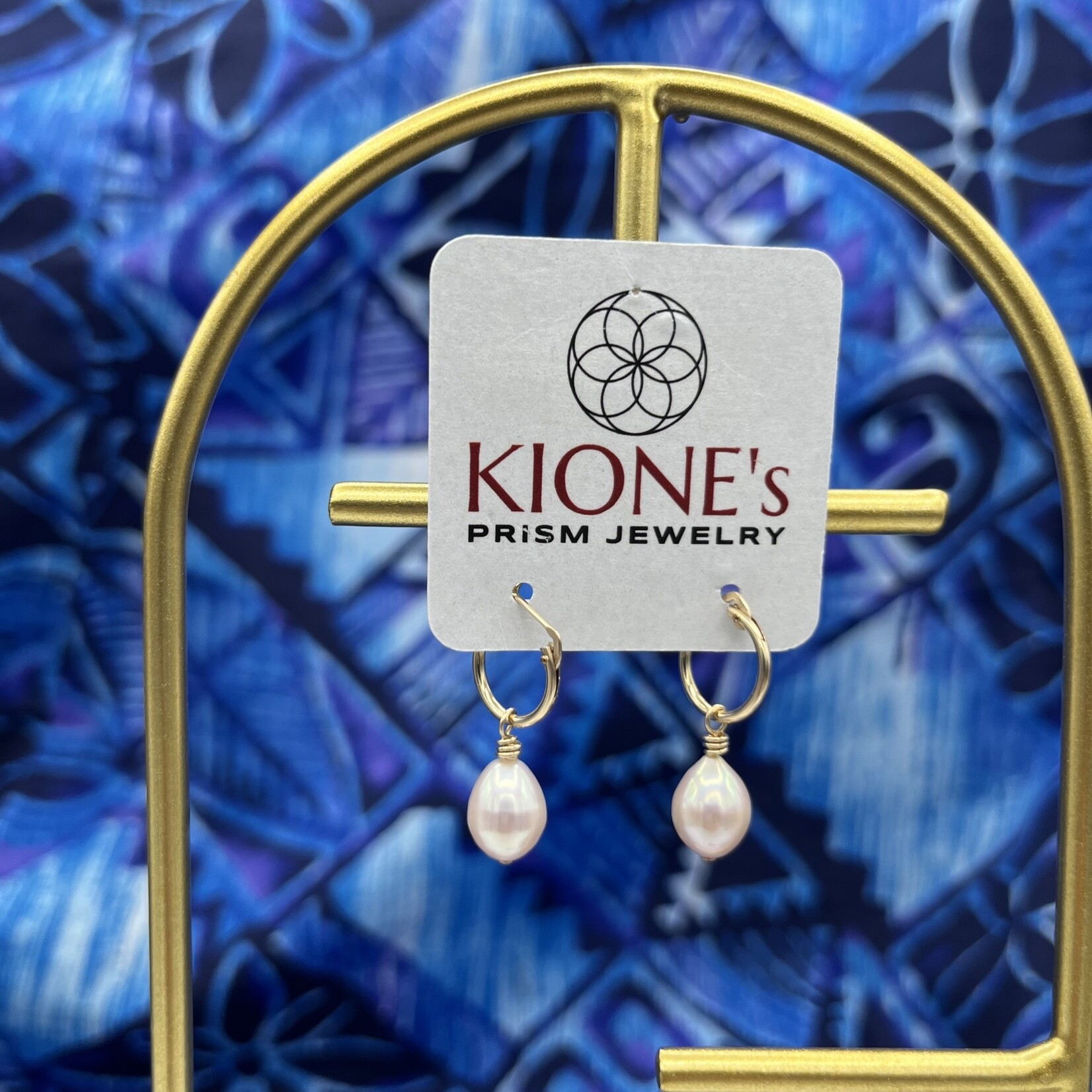 Kione’s Prism Jewelry Pink Freshwater Pearl + 14kt Yellow GF Earrings