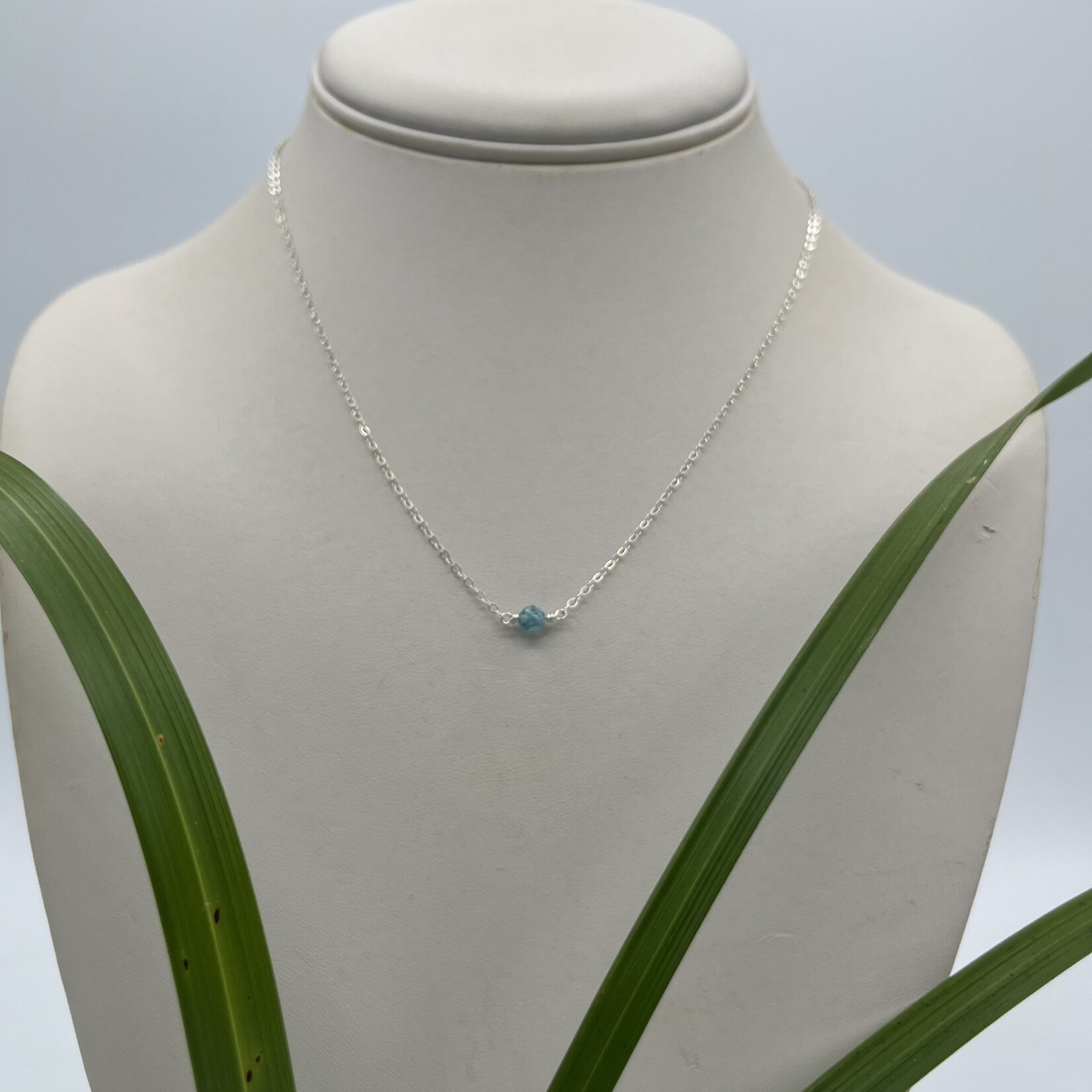 Kione’s Prism Jewelry Solitaire Apatite + Sterling Silver Necklace
