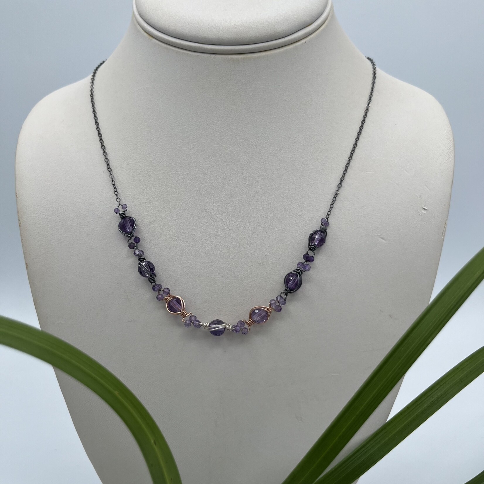 Kione’s Prism Jewelry Swiss Blue Topaz + 14kt Yellow GF Necklace