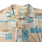Mission Zero Men’s Vintage Aloha Shirt- XL - Cooke Street - Reverse Canoe & Paddle Print