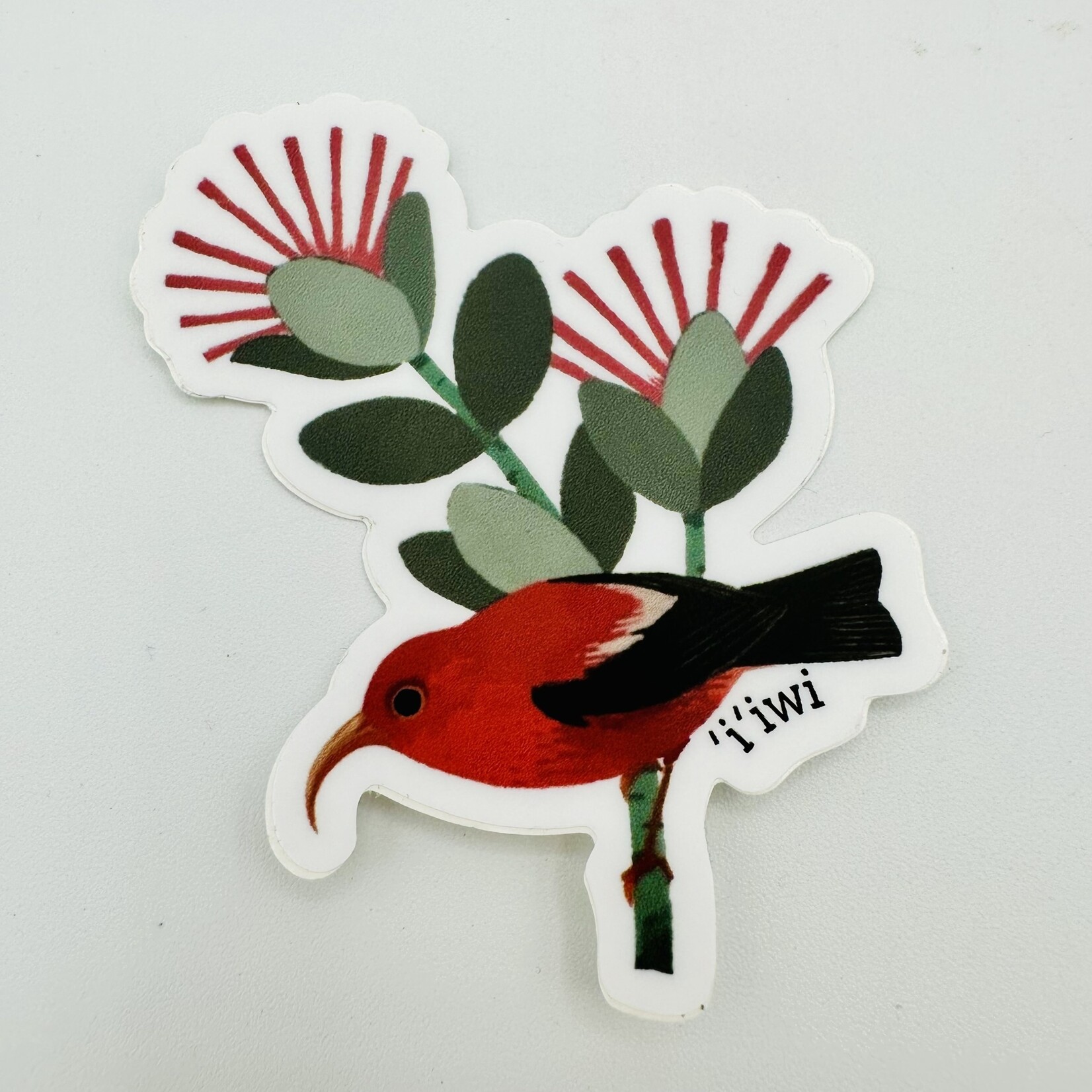 Kaua'i Forest Bird Recovery Project ’I’iwi on Ohia Sticker