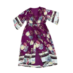 Mission Zero Women’s Reloved No Label Kimono Sleeved Floral Dress Med.