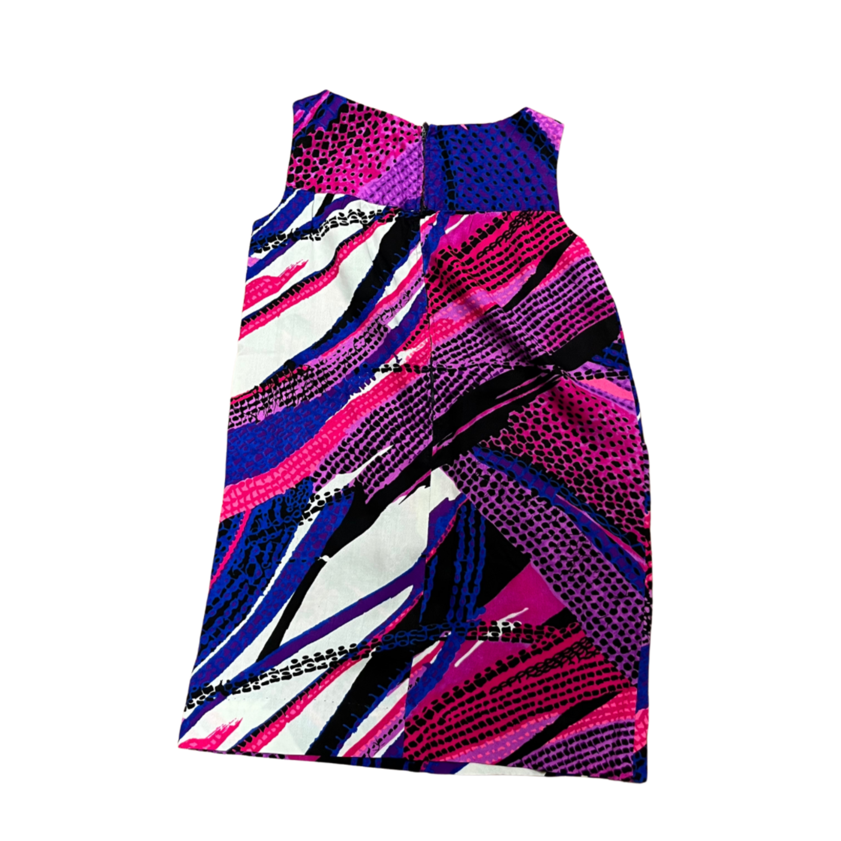 Mission Zero Women's Vintage Dress - No Label - Purple Barkcloth Small