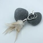 Puka Surf Co. Hawaii Real Kauai Chicken Feather Keychain #050
