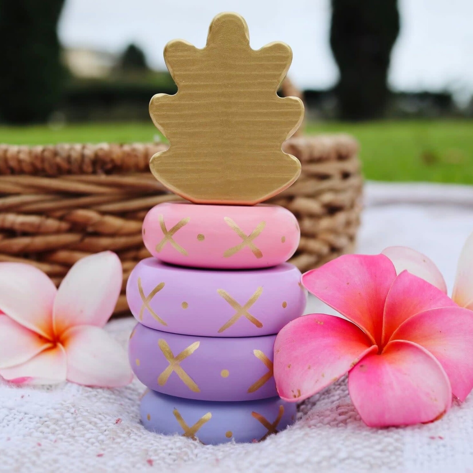 Sugar Skull Keiki Kaukau - Pink Pineapple Stacking Toy