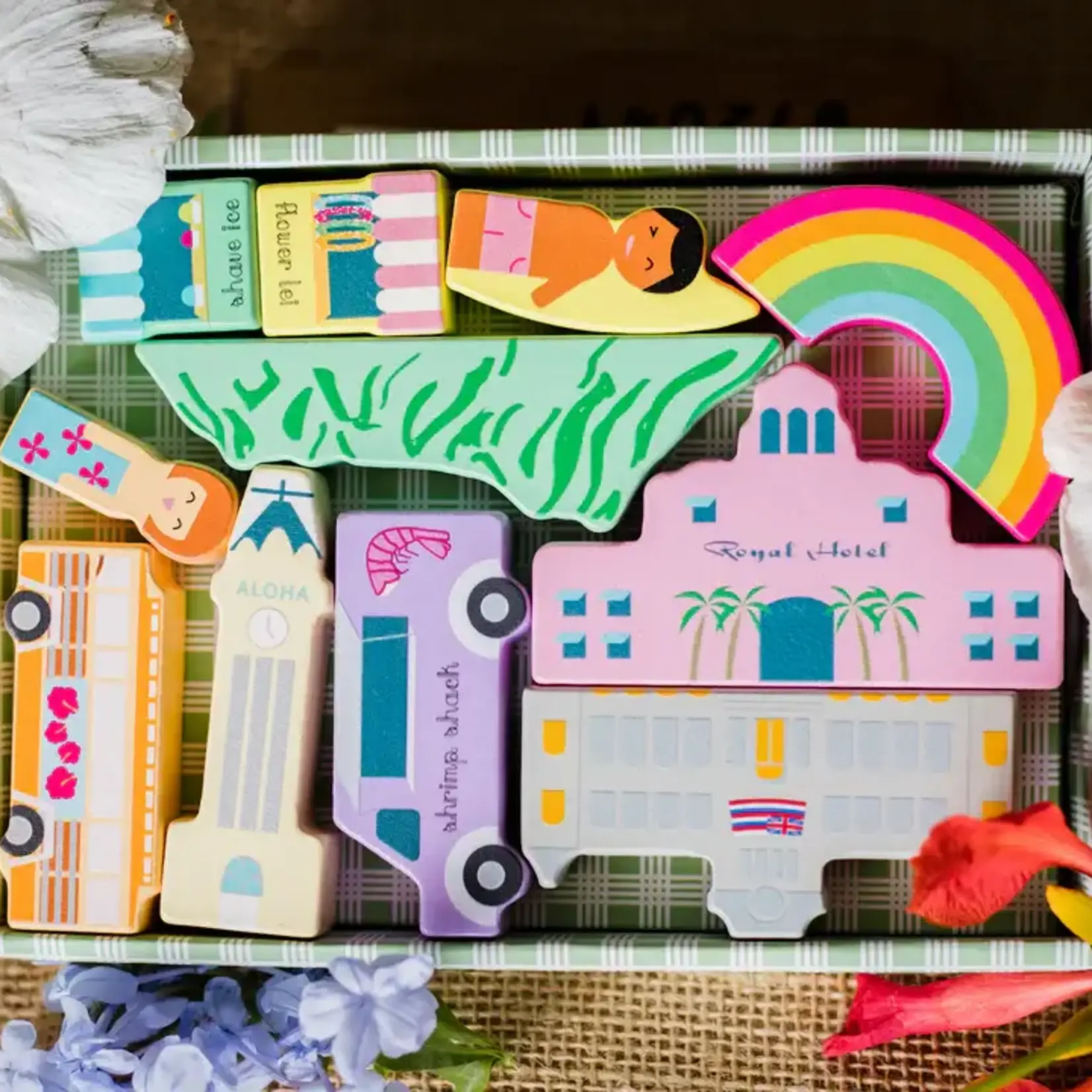 Sugar Skull Keiki Kaukau - Alohaland Wooden Block Set
