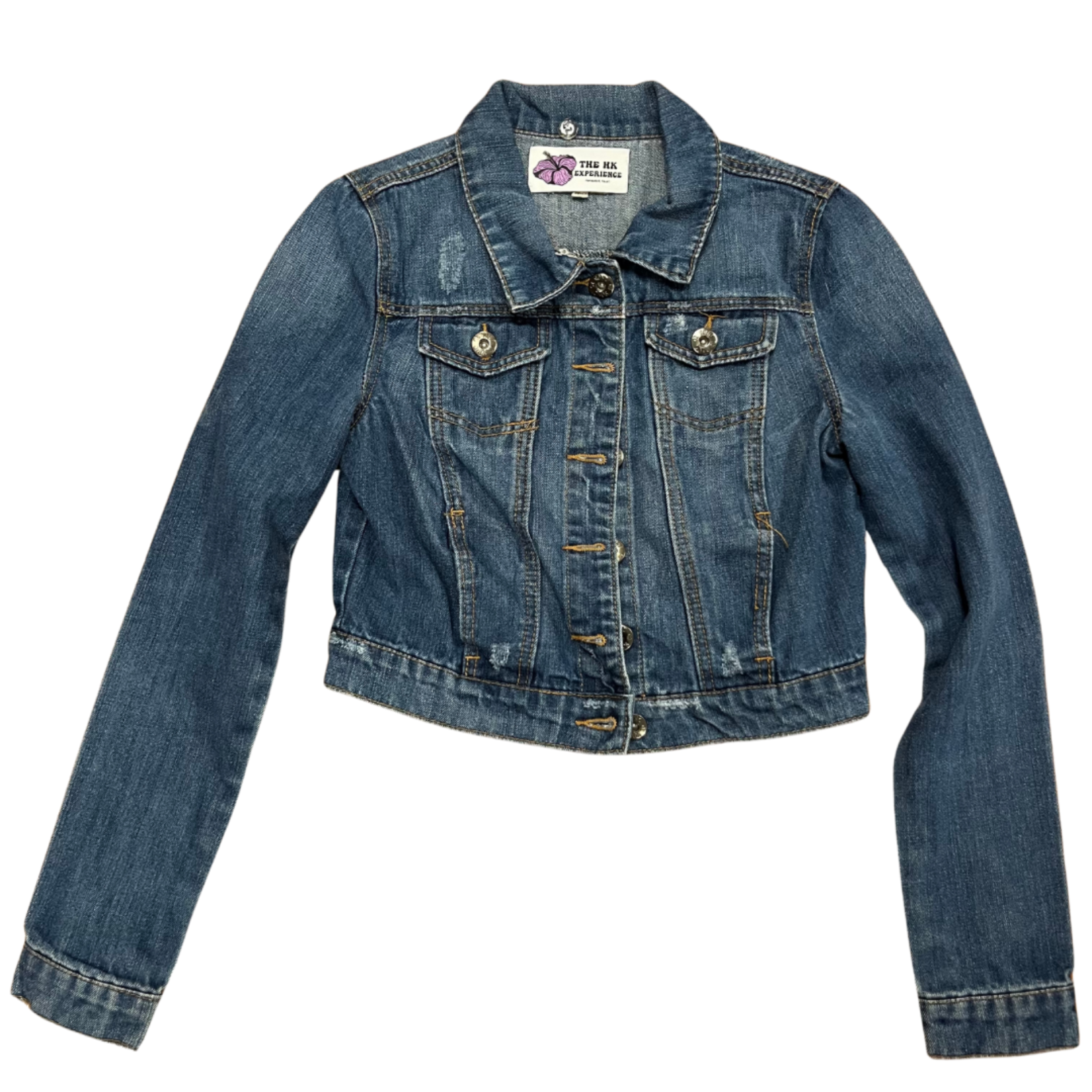 The HK Experience Upcycled Denim Jacket - Color Block - Medium