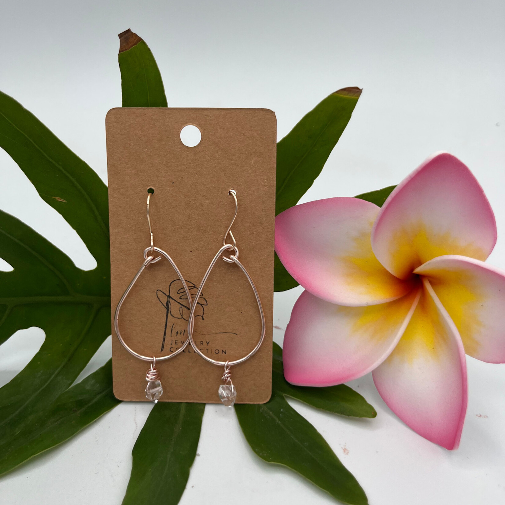Little McKfarm Herkimer Diamond - Rose Gold Earrings