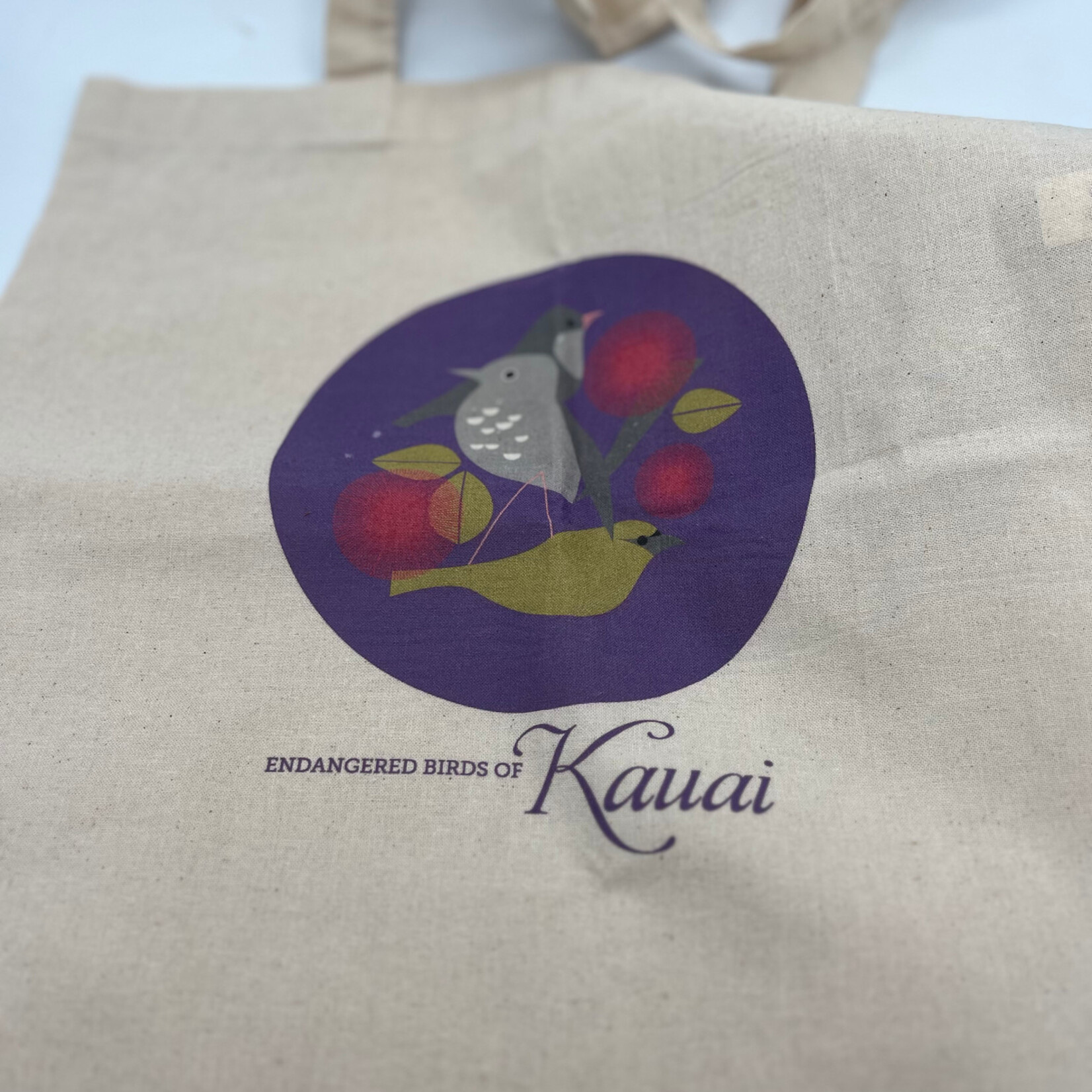 Kaua'i Forest Bird Recovery Project Kauai'i Forest Endangered Birds Muslin tote bag