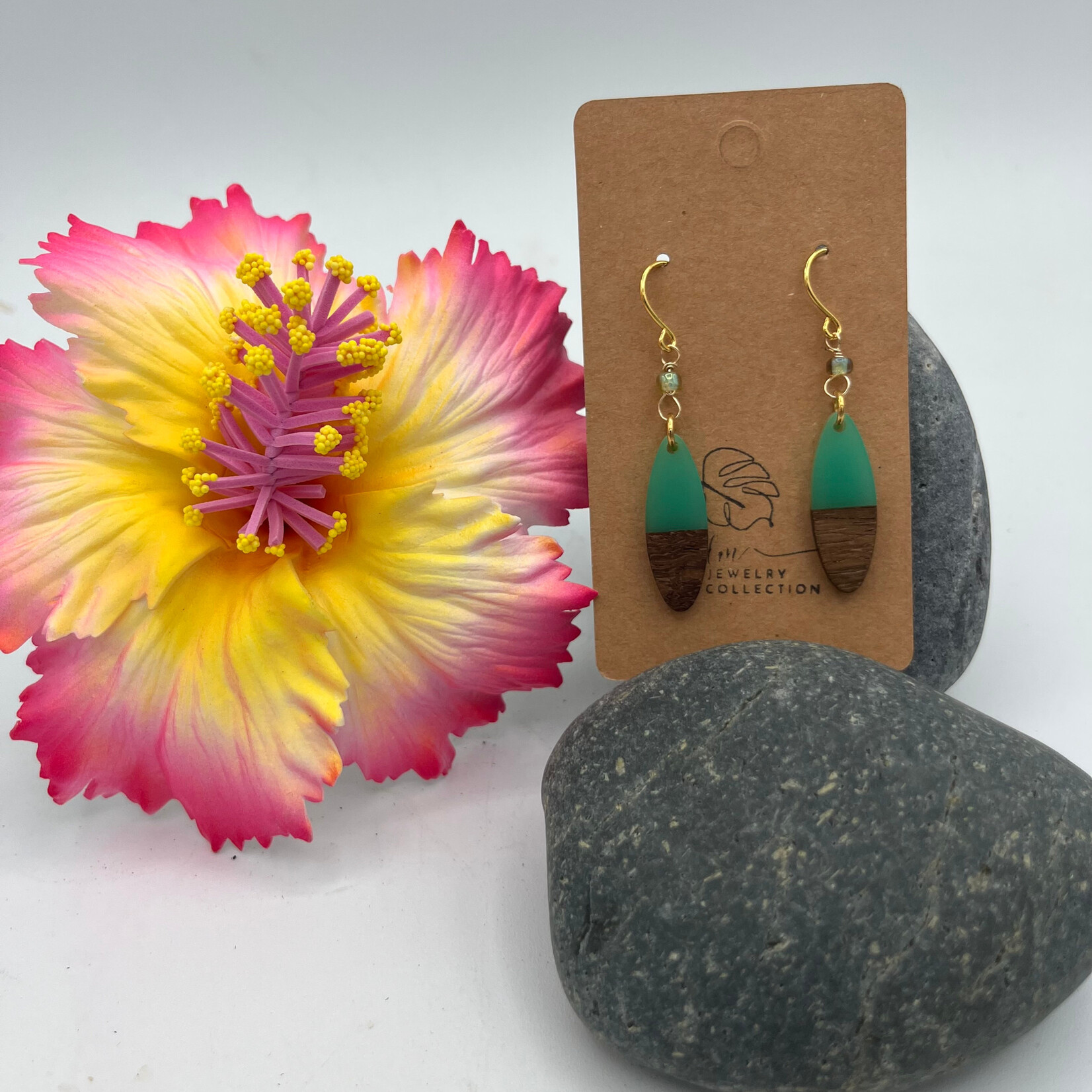 Little McKfarm Sea Green Surfboard GP Earrings