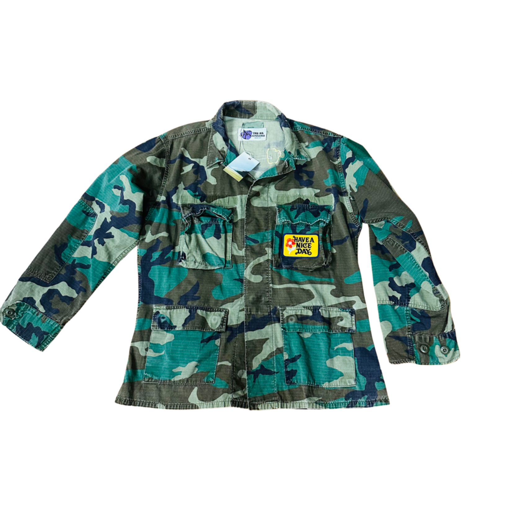The HK Experience Upcycled Camo Jacket - Kokiʻo Keʻo Keʻo Size M