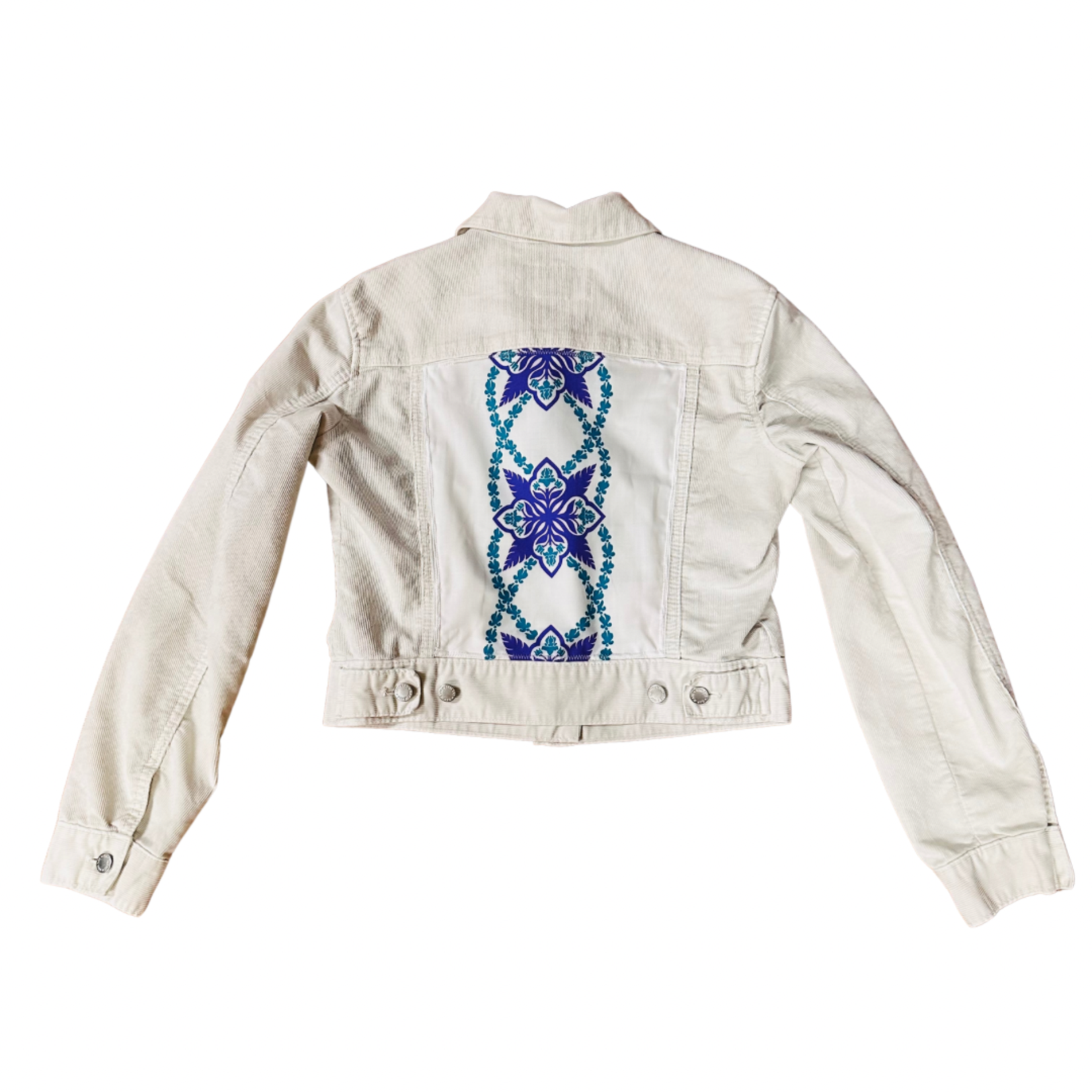 The HK Experience Upcycled Denim Jacket - Hawaiian Quilt - Size M
